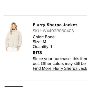 Alo Flurry Sherpa Jacket